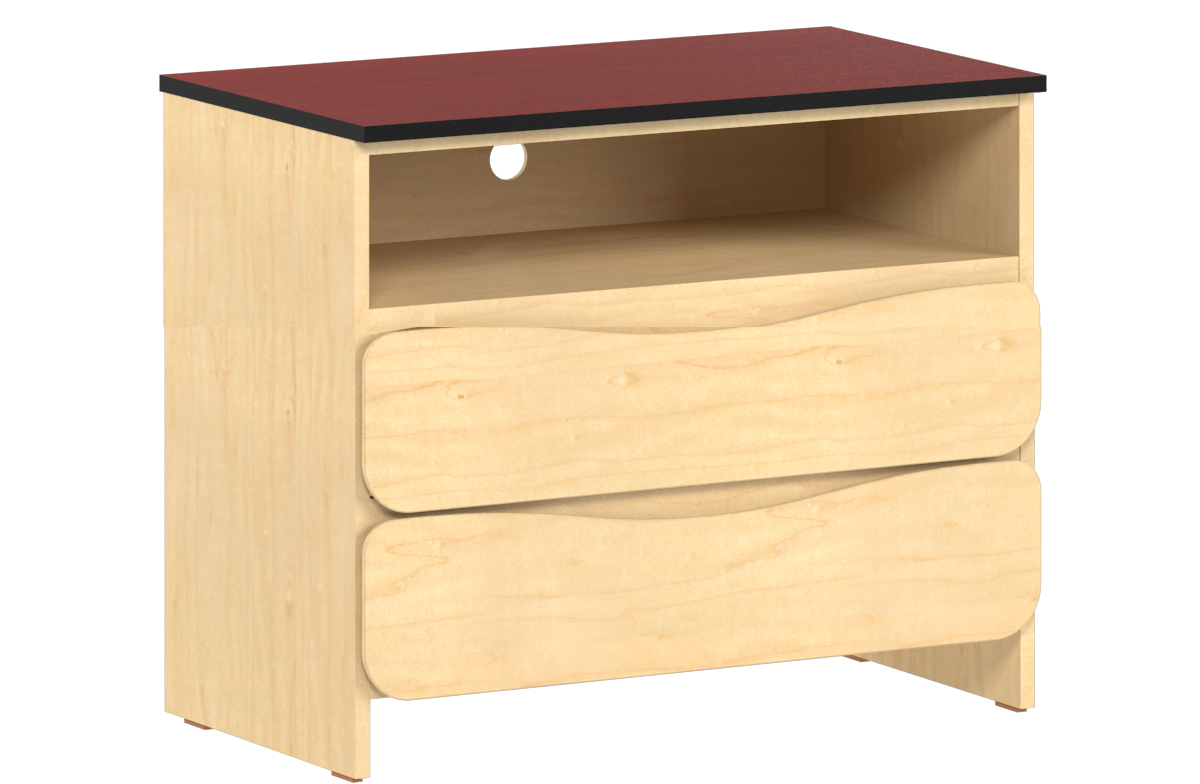 Aero 2 Drawer Chest w\/Top Storage Shelf